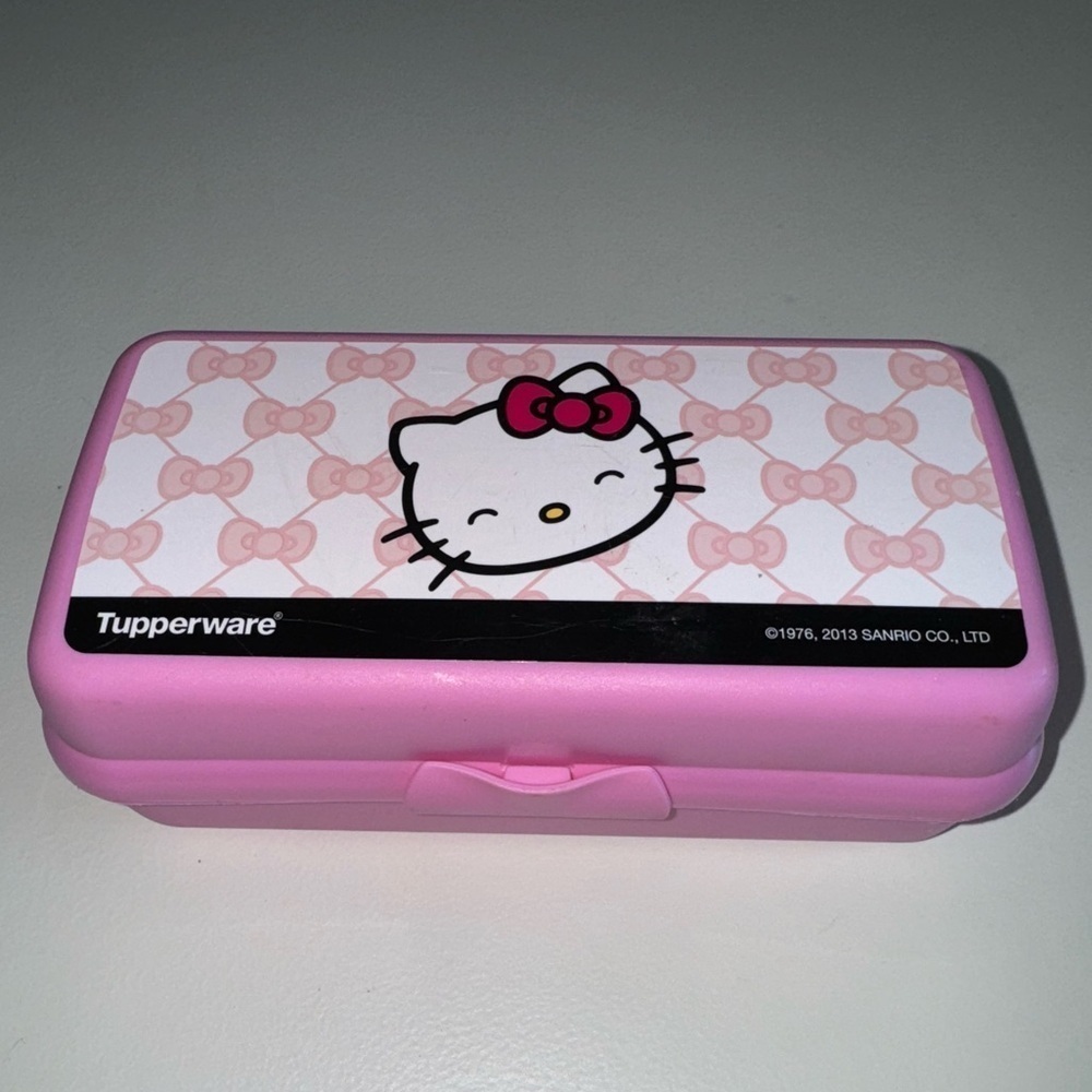 HELLO KITTY TUPPERWARE Hinged Lunch Keeper Wrap Hoagie Snack Box